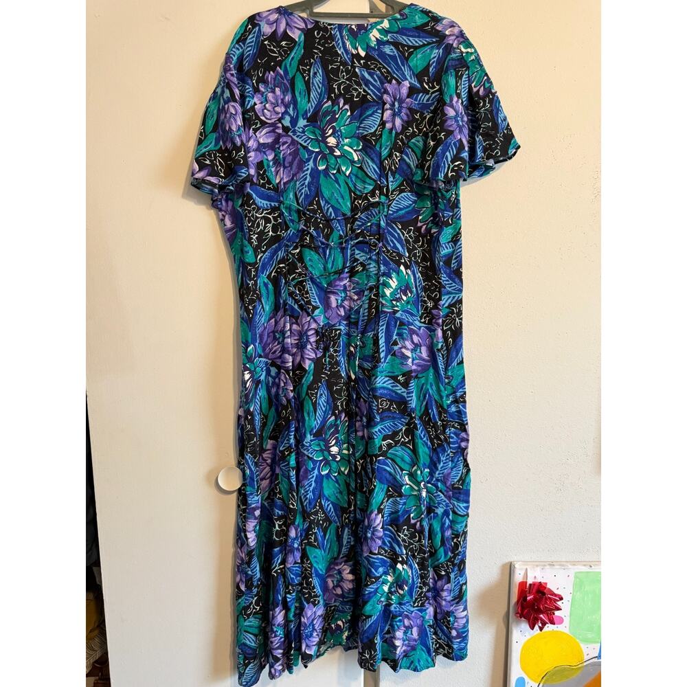 Vintage Caroline Wells Collection Button Front Dress Size 16 - Picture 6 of 7